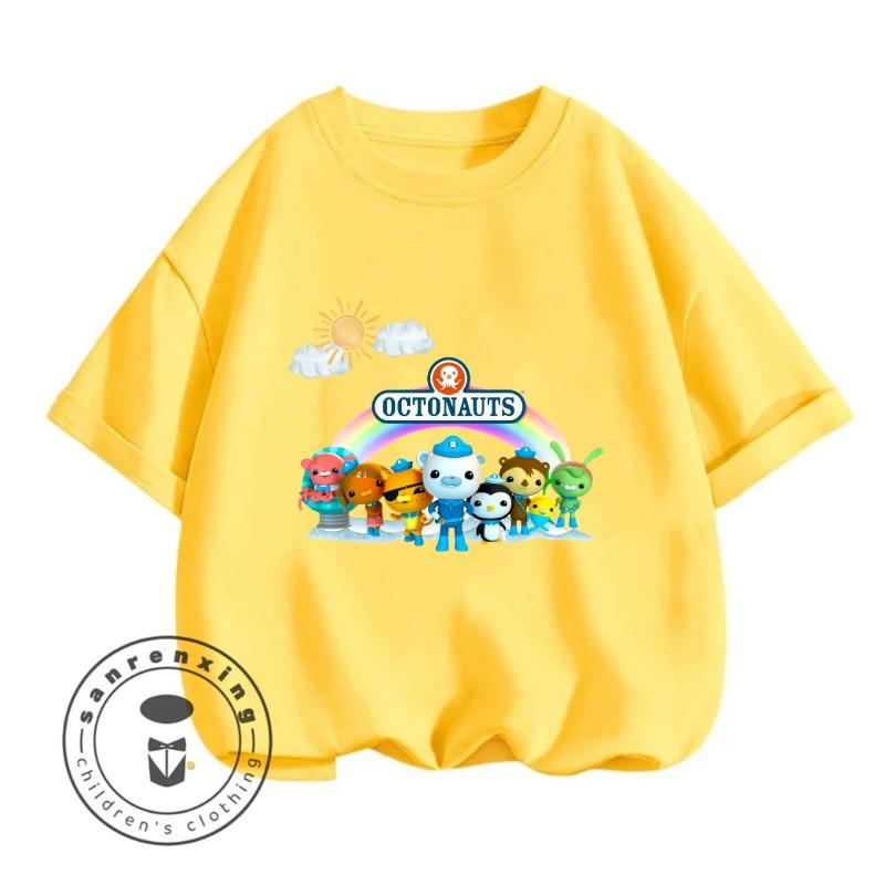 

Octonauts 2026 Crew Neck Tshirt 3-14Y Boys Girls Summer Cute Kawaii Cartoon Street Hot Fashion Outdoor Casual Stylish 110