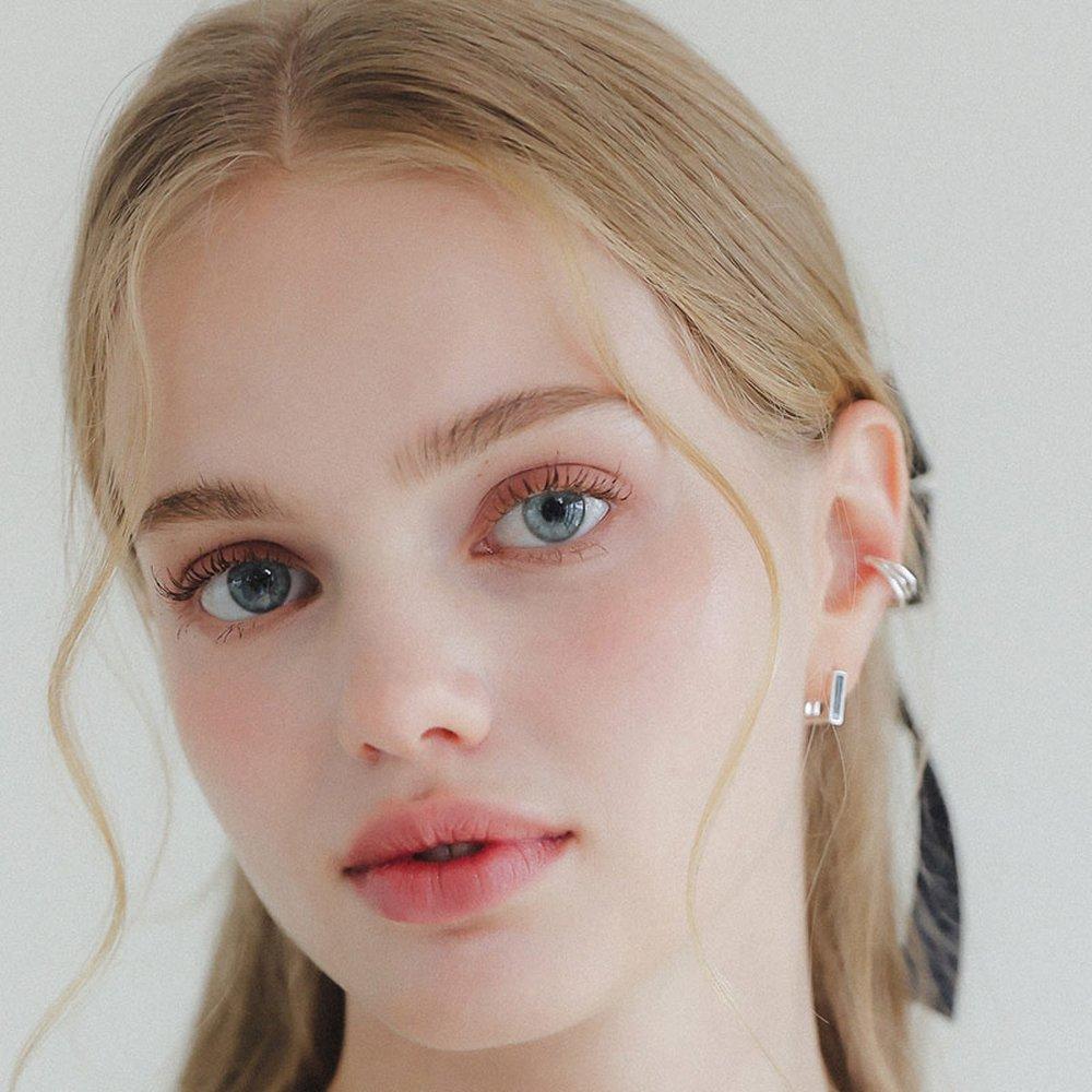 J.Lauren Angle Line Silver Ear Cuff M03931