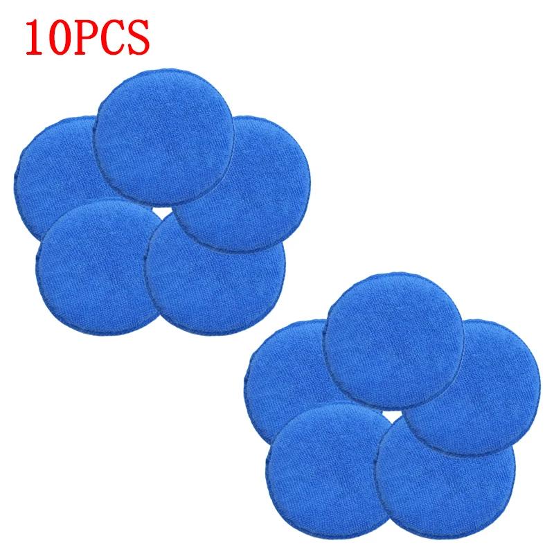 10Pcs Car Detailing Polishing Waxing Sponge Soft Microfiber Car Wax Applicator Pad Dust Remove Cleaning Car Cleaning Care Tool