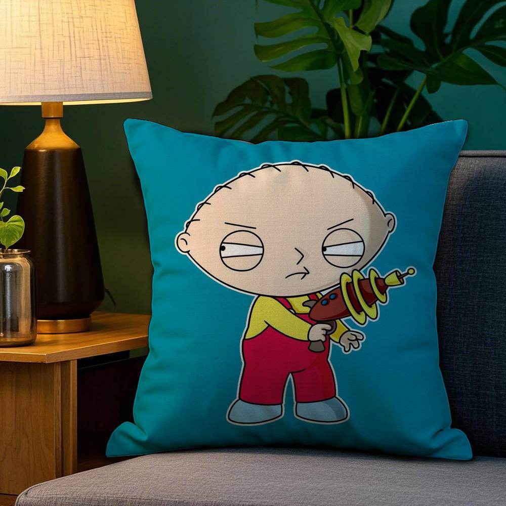 Cartoon F-Family G-Guy Pillow Case Sofa Living Room Bedroom Double-sided Printing Square Cushion Nap Time Pillow Case