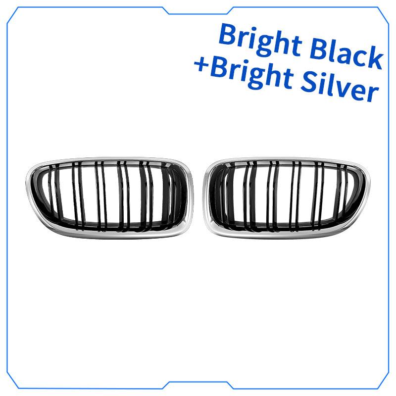 High Quality Silver Chrome Frame Double Slat Kindey Grille Front M Color Racing Grill For BMW 5 Series F10 F11 520i 535i 530i 540i 2010-2017