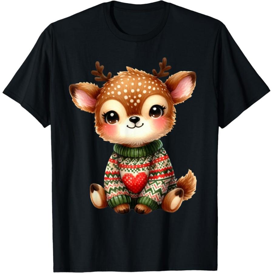 

Sika Deer Reindeer Hat Santa Christmas Funny Sika Deer Xmas T-Shirt XXXXXL чорний
