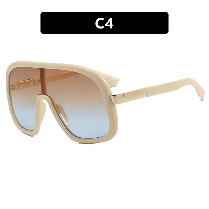 JYL Oversized One-Piece Sunglasses UV400 Unisex Punk Big Frame / 3243