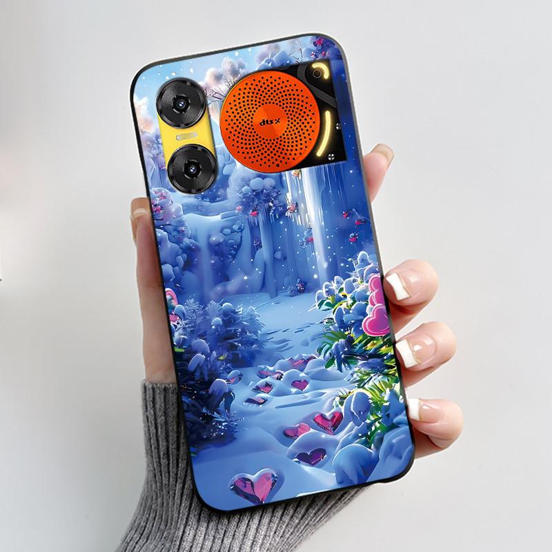 Custodia per Telefono Per ZTE Nubia Music 2 Custodia Z2460 Z2353 Estetica Gatto Carino Astronauta Nera Morbida TPU Silicone Copertura Protettiva Integrale
