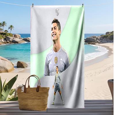 Cristiano Ronaldo Print Beach Towel Quick Dry Super Absorbent Soft Bath Towel for Swimming Beach Travel Fan Souvenir Gift