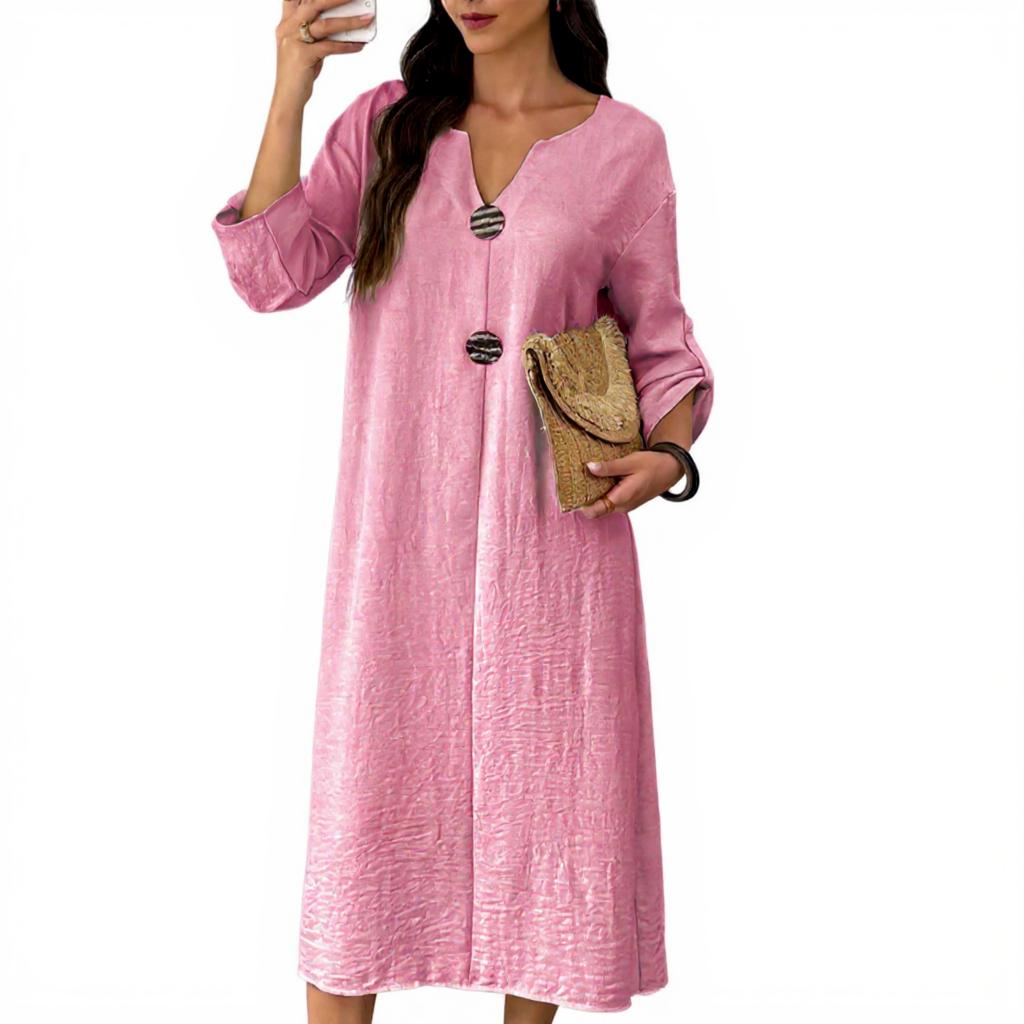 Women's Casual And Fashionable Round-neck  Sleeveless  Mid Length Dress