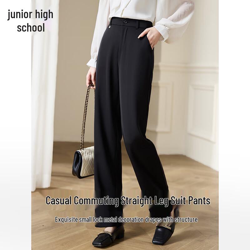 Chushen Women's High-Waist Straight-Leg Commuter Pants