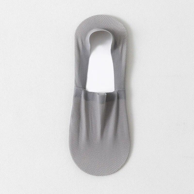 Men Socks Summer Thin Mesh Breathable Anti-Slip Invisible Shallow Mouth Socks Cotton Sole Leisure Low Barrel Socks