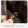 Men Vintage Crocodile Grain Top Grain Genuine Leather Motorcycle Thigh Leg Bag Multifunctional Waist Hip Fanny Pack For Riding