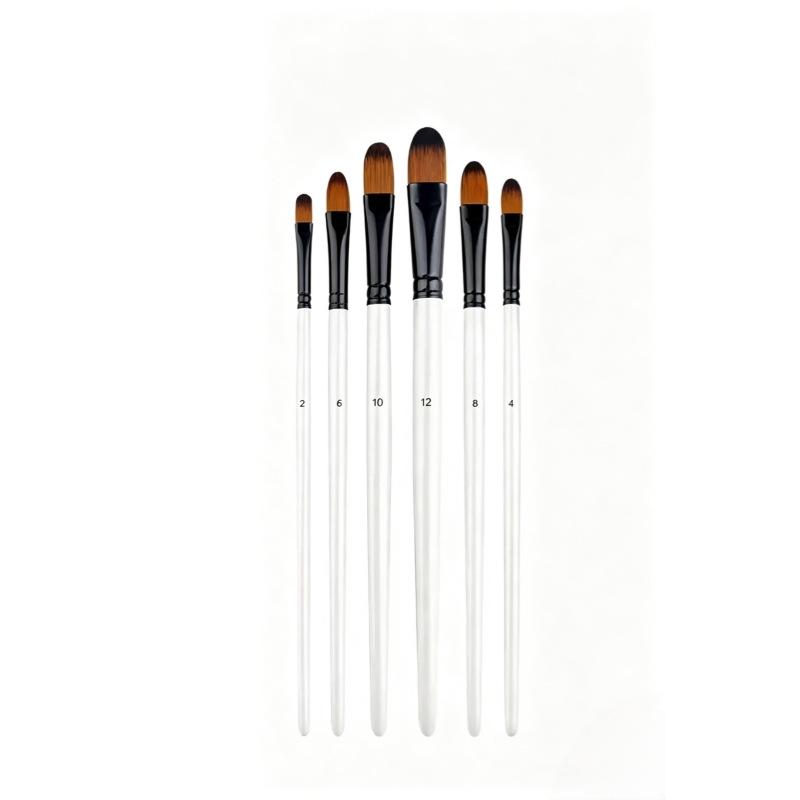 32-Piece Wooden Handle Art Brush Set: Nylon Bristles for Watercolor and Oil Painting