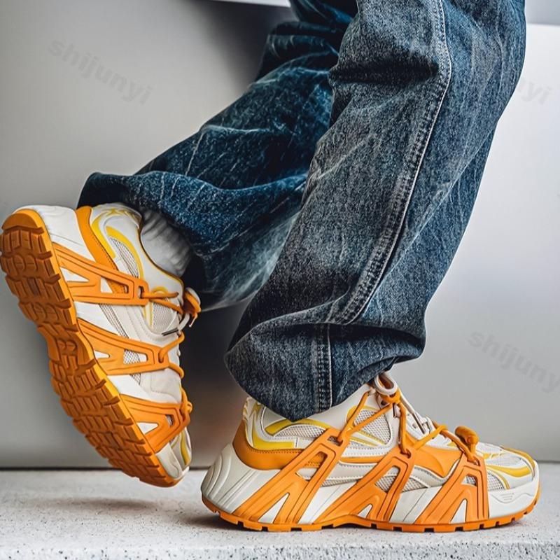 Fashion Men's Fashion Trend Low Top Casual Thick Soeld Shoes 2025 Autumn New Mesh Breathable Comfortable Versatile Niche Chunky sneakers