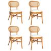 Day and Night - Day and Night Dining Chairs 4 Units Light Brown Linen
