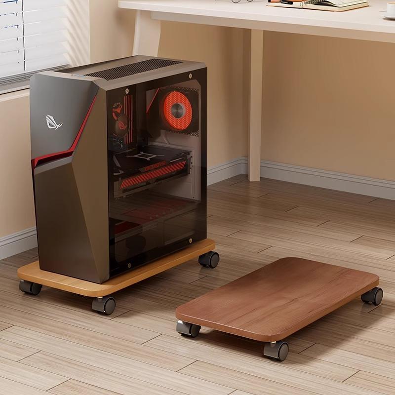 Computer Tower Stand with Wheels Mobile CPU Holder Adjustable Desktop PC Case Rolling Base Under Desk Home Office Universal