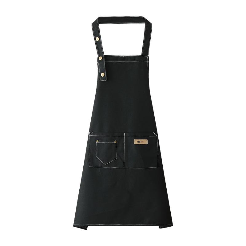 Stain-Proof Canvas Apron with Custom Logo for Western Restaurants, Hot Pot Establishments, and Milk Tea Shops