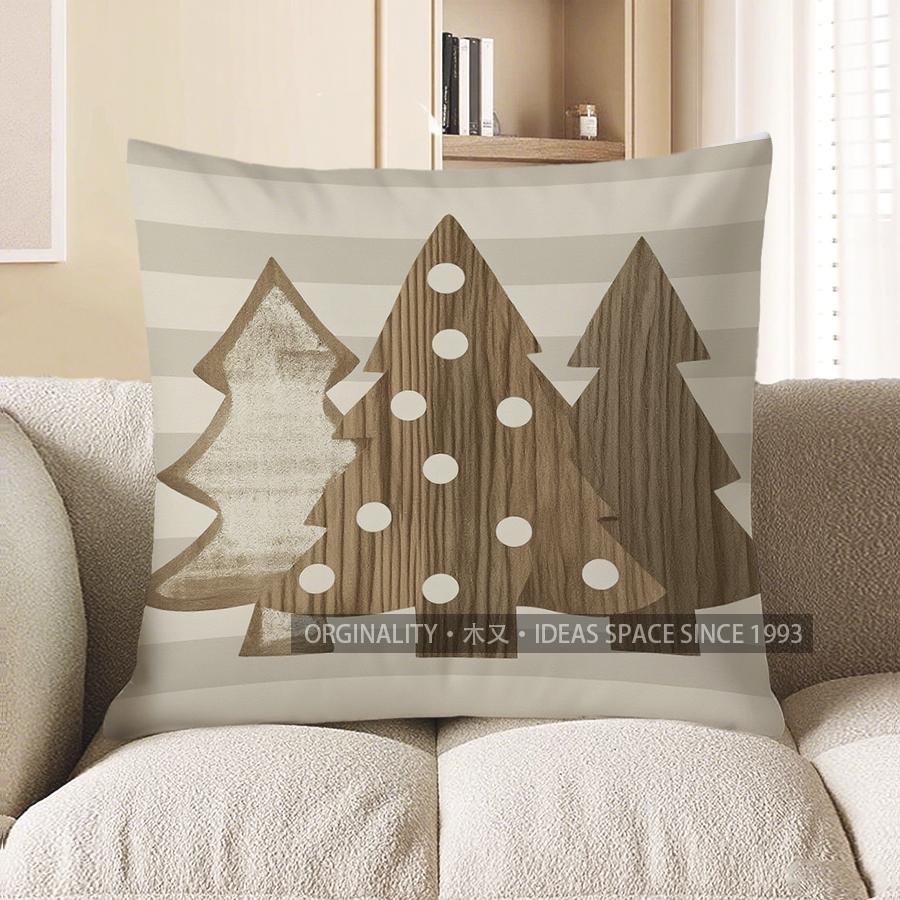 Home Decor Merry Christmas Gingerbread Pillow Cover Pattern Cushion Cover Suitable For Sofa Bedroom Car Pillow Cover