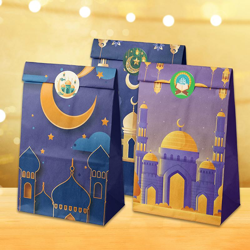 Ramadan Gift Box Halal Sweets Package Bag Dates Gift Box Ramadan Chocolate Bag Personalized Ramadan Gifts Eid Mubarak Supplies