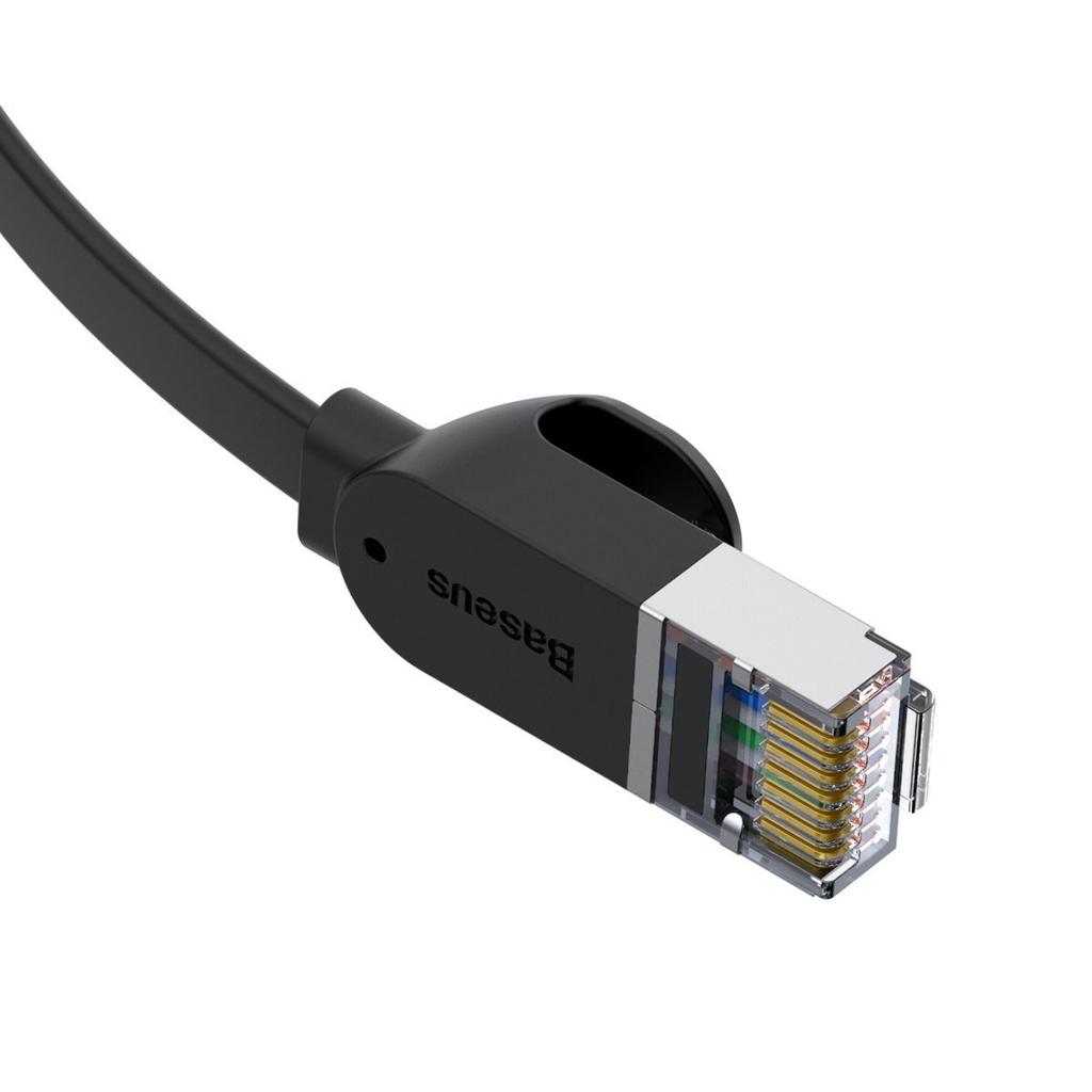 Flat Network Cable Baseus High Speed, Ethernet Rj45, Gigabit, Cat.6, 1M (Black)
