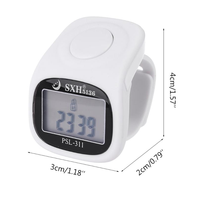 Tally Finger Counter Digital Finger Counter with LED Light Electronic Digital Hand Tally Counter for Muslim Prayer