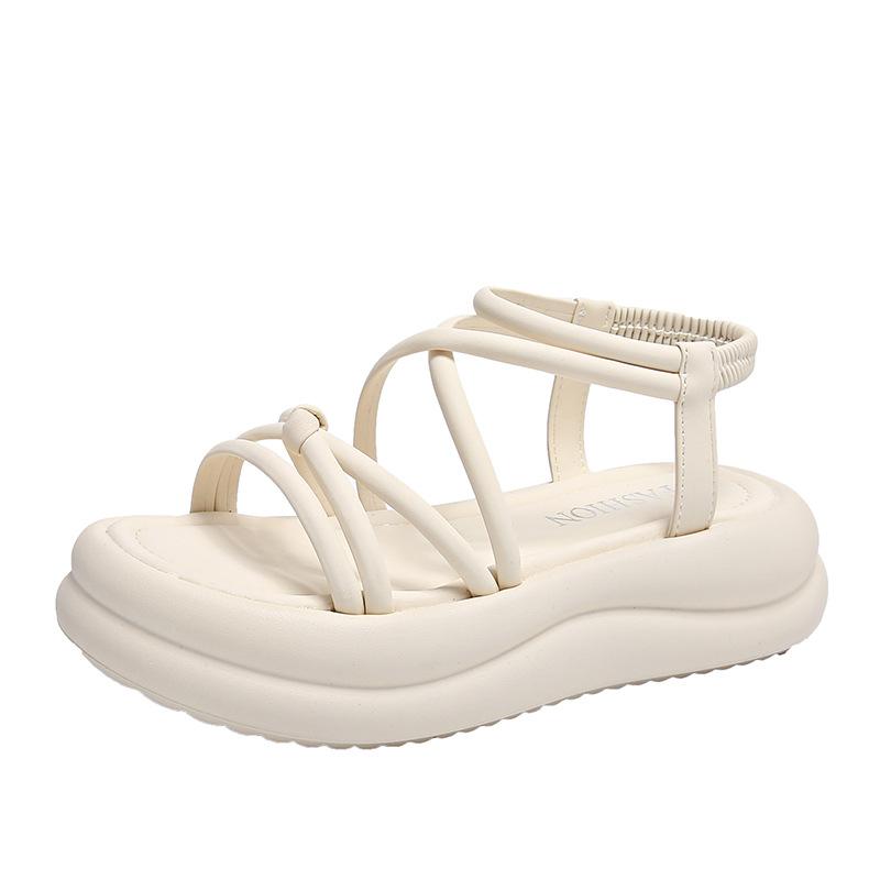 2024 New Style Summer Roman Style Elevator Sandals with Soft Sole and Wedge Heel for Women