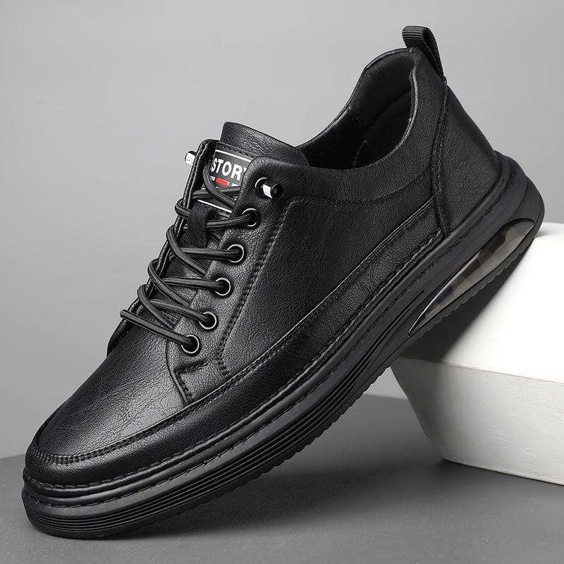 

2024 Мужская обувь Высококачественная обувь из натуральной кожи Повседневная кожаная обувь Универсальные водонепроницаемые нескользящие кожаные кроссовки 38