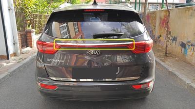 Banda cromată deasupra numărului (2019-2021, inox) pentru Kia Sportage