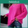 Women Neck V Casual Pulovers Sweaters Boho Holiday Knitwear Sweater Oversize Long Sleeve Solid Jumper Top Winter