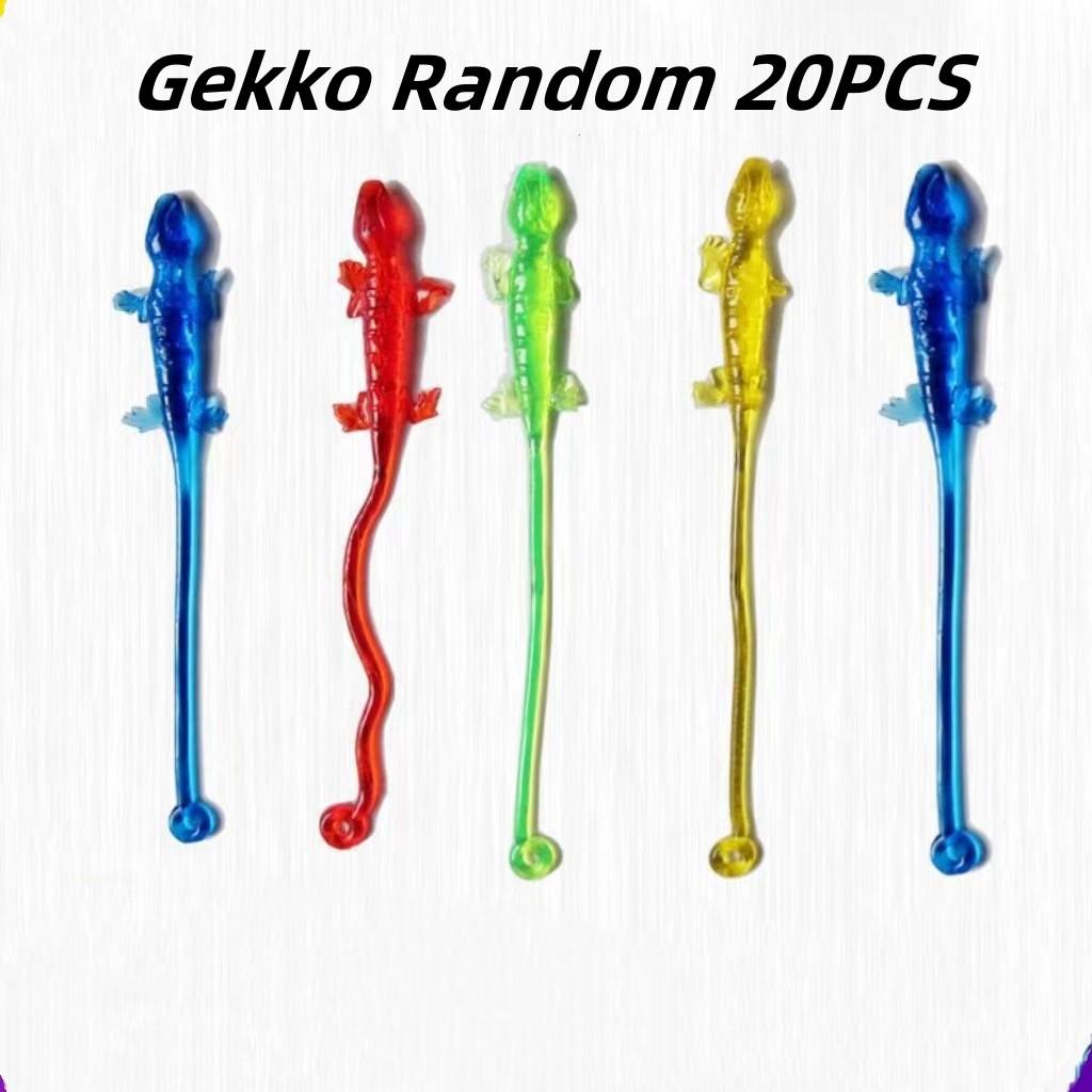 5/10/20 PCS Elastic Reptile Toys Christmas Gifts Sticky Fidget Stuffing Kids Gecko Funny Target Ball