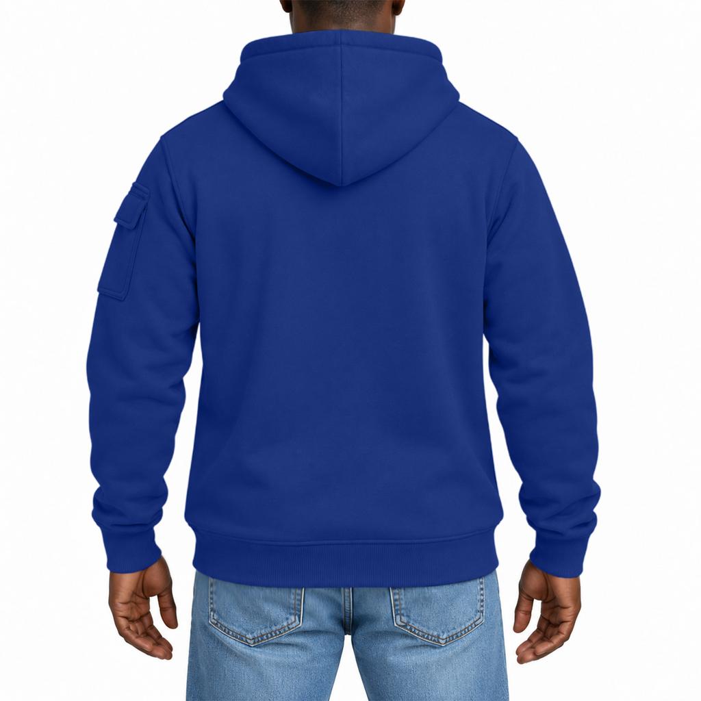 Men's Half Zip Hooded Sweatshirt for Fall and Winter, Casual Athletic Pullover Top