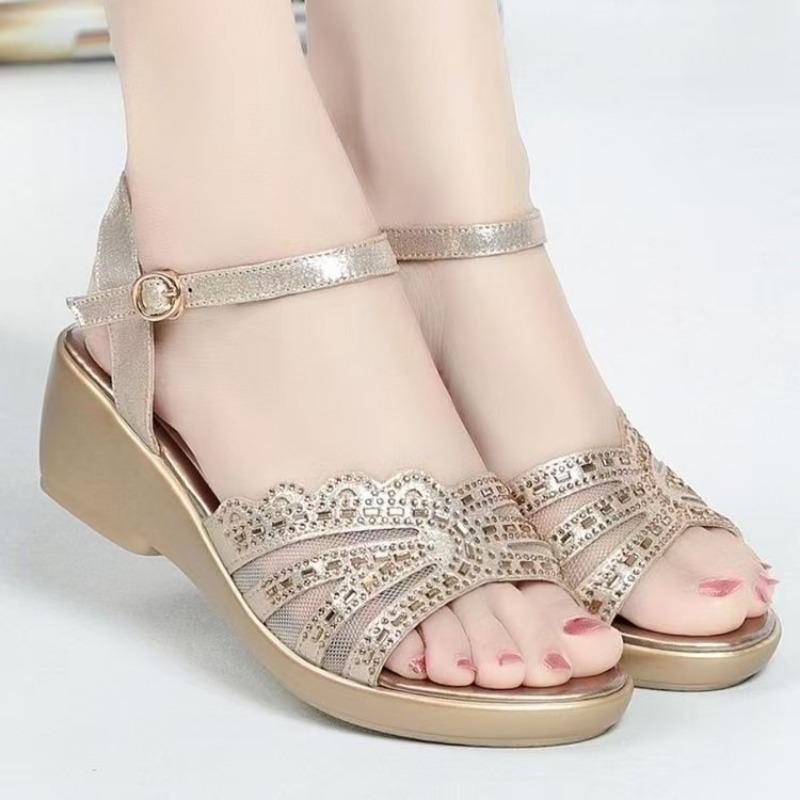 

Новые туфли на толстом каблуке для мамы, на среднем каблуке, универсальные, с ремешком на одно плечо, сандалии на высоком каблуке 38 золотой