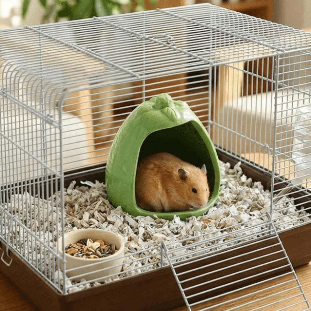 Tuggfast Keramisk Hamstergömma Söt Husdjurssovbo Hamsterkylhus Inomhushabitat