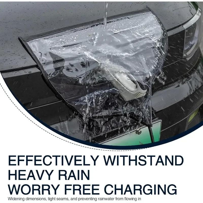 Charger Port Cover Car Power Port Rain Cover Fully Protected Fixed Fully Sealed Design Protective Cover Waterproof and Snowproof