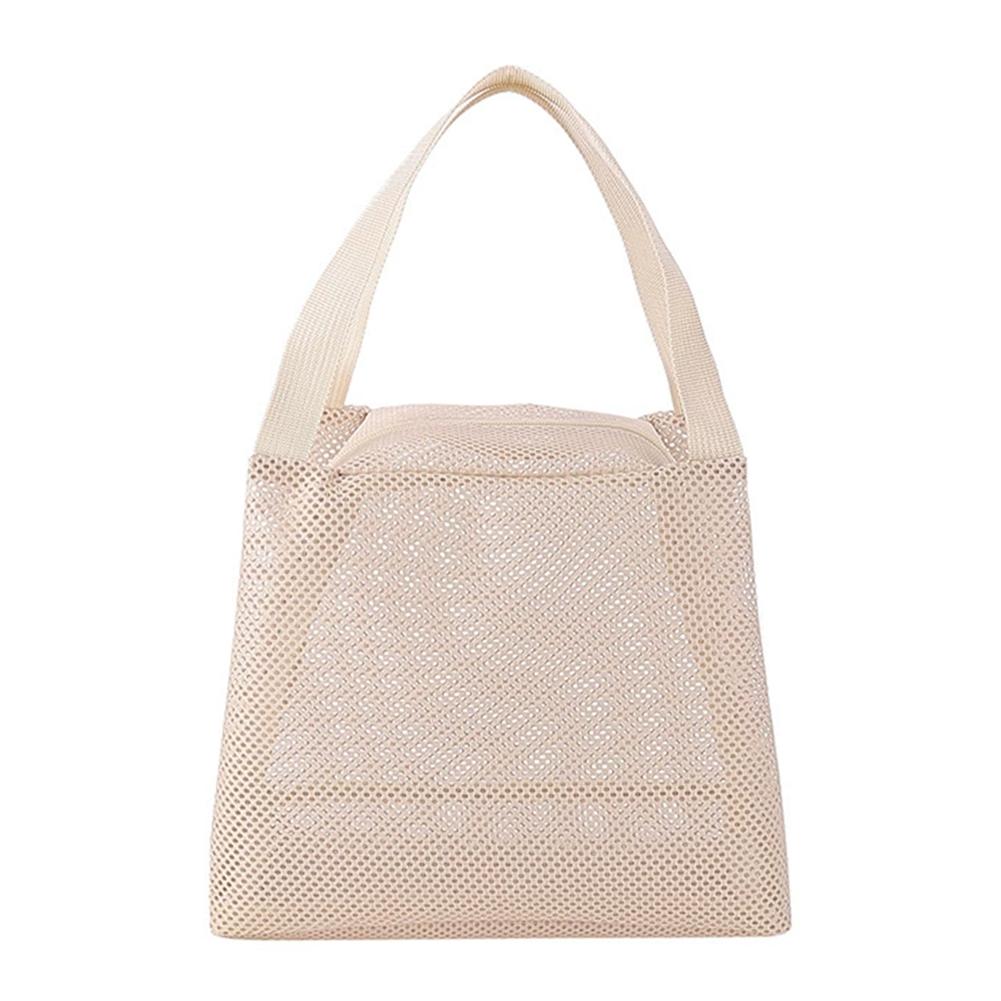 Casual and Simple handbag Mesh Travel Toiletry Bag Portable Beach Bag With Zipper Outdoor Wash Bag Makeup Shower Tools Organizer