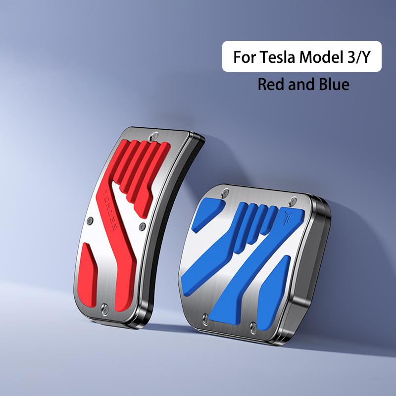 

Новые Tesla Model 3 Y 2025-2025 Накладки на педали Аксессуары Накладка на педаль автомобиля Нескользящая Алюминиевый сплав Акселератор Газ Топливо Тормоз