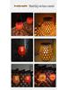 Waterproof Solar USB-Charging Red Bamboo Lantern for Outdoor Wedding Décor