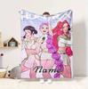 Custom Name K-Pop Hunters Flannel Blanket Throw Blanket Soft Warm Sofa Bed Home Decor Unique Gift