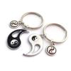 Versatile Yin Yang Keychain Puzzle Set Stylish Yin Yang Keychain Charm Couples' Eye Catching Keyrings Jewelry Accessory