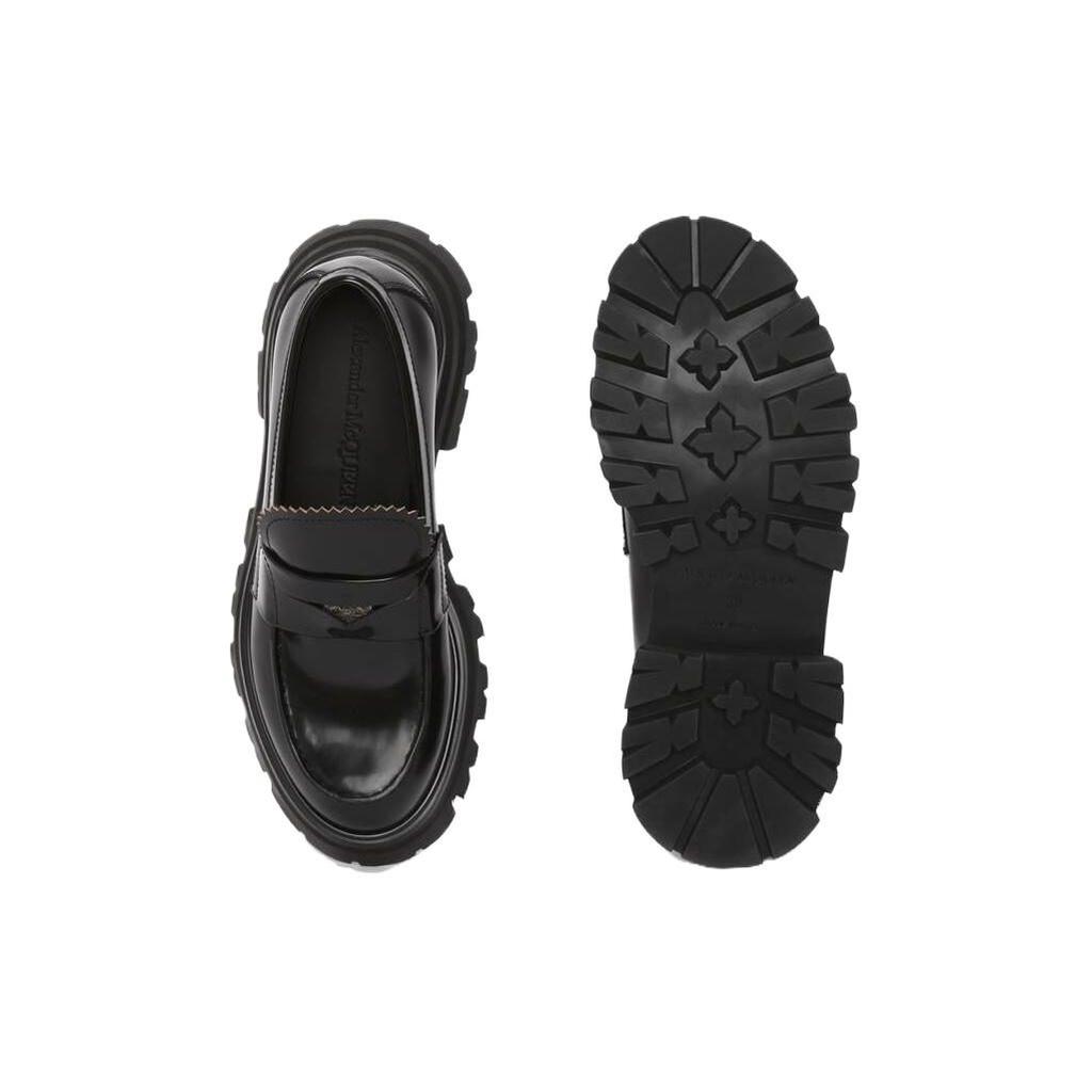 Alexander Mcqueen Wander Leather Loafers 'Core Black' Women's 685690WHZ851081
