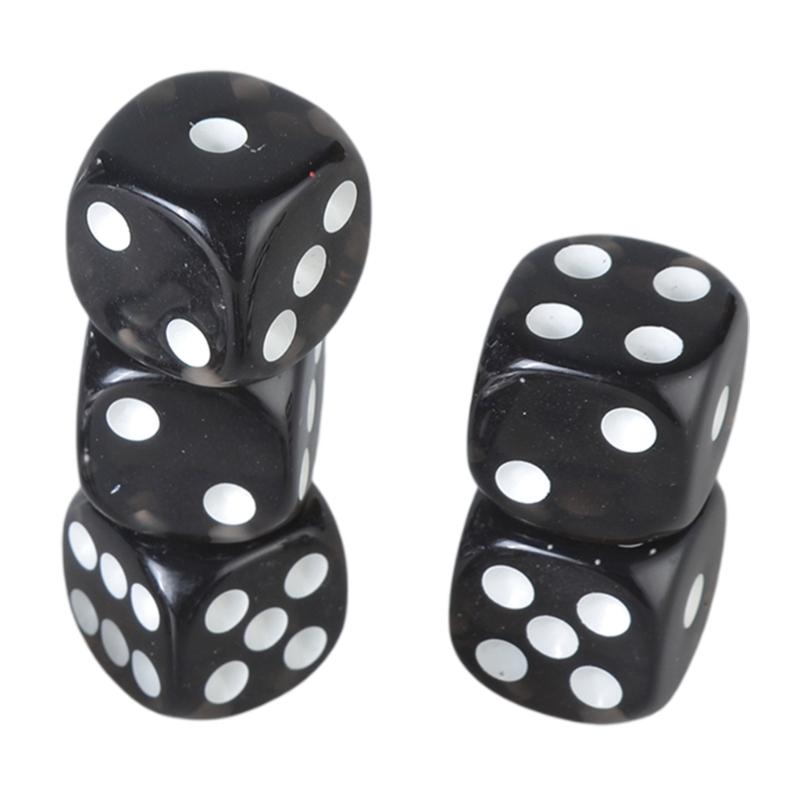 10Pcs 16mm 6 Sided Acrylic Number Cubes Coener Kid Toys for Digital Game Dice