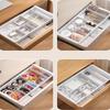 Adjustable Telescopic Drawer Storage Container Plastic Retractable Telescopic Box  Desktop Storage