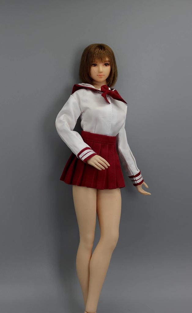 Scale Figure Female School Student Cute Pure Sailor Uniform Set Compatible with TBLeague Figures and Head Not [TOYBARJAPAN] 1/6 Accessories/Slender