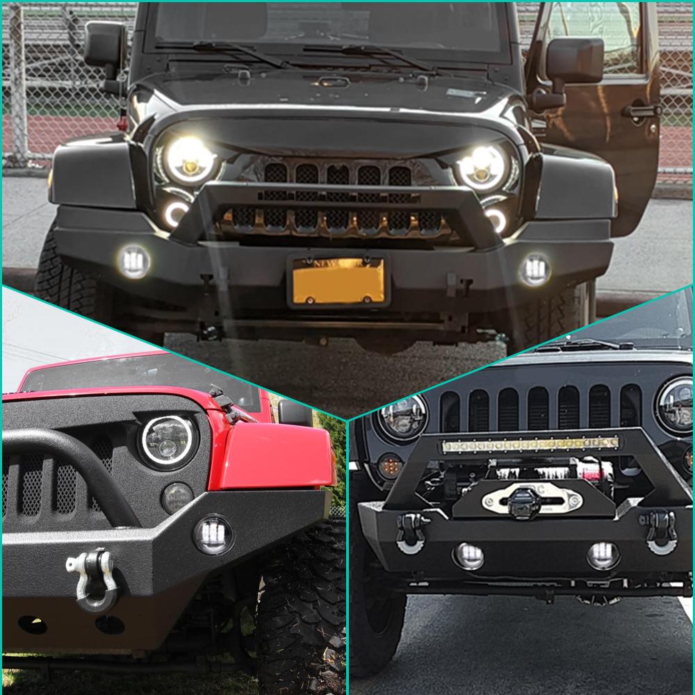 4 Zoll LED Nebelscheinwerfer Fahrlicht Zusatzleuchten Off Road Auto Nebelleuchte Für Wrangler JK Dodge Citroen Ford Honda Suzuki