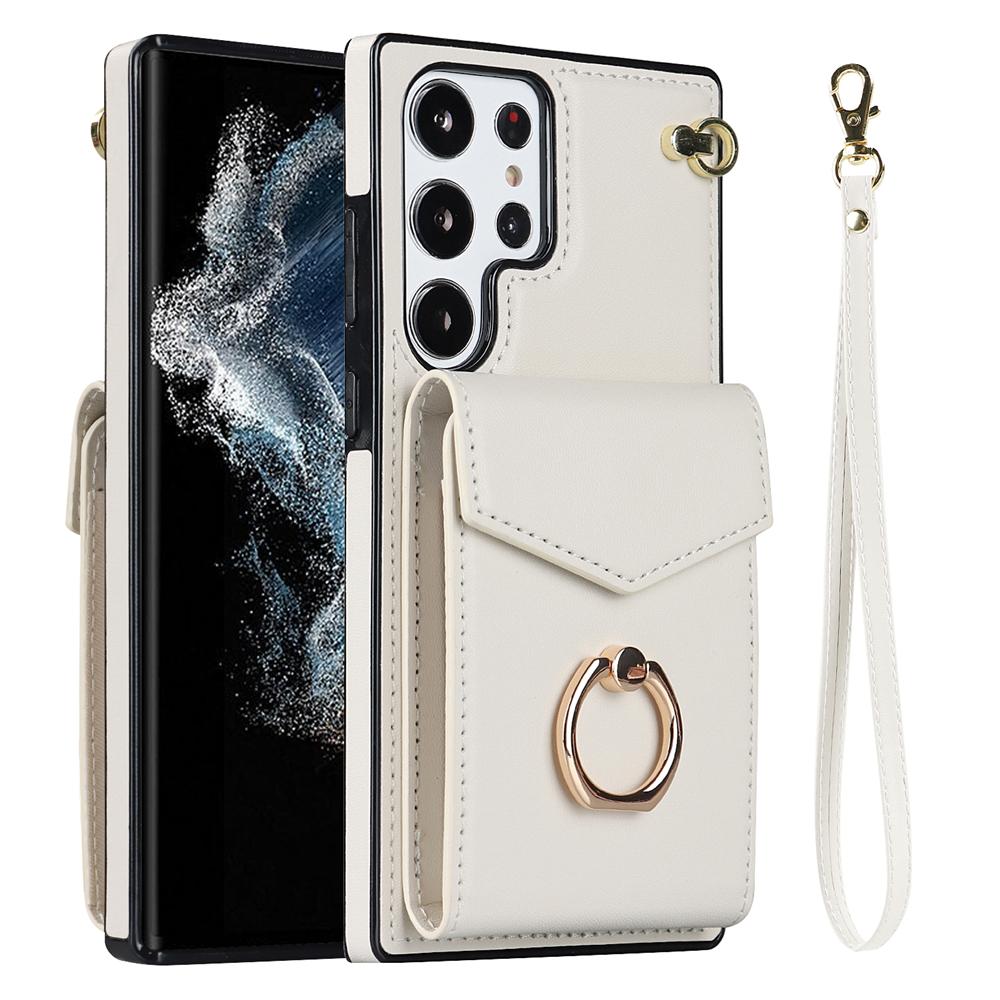 

Кожаный кошелек с ремешком, защитный чехол для Samsung Galaxy S23 S22 S21 Ultra Plus A73 A53 A33 A54 A72 A52S A51 A50 5G, чехол Funda For Galaxy A51 4G