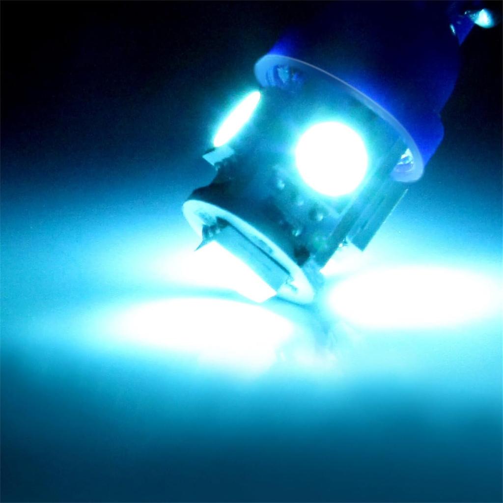 cciyu 5 Pack T10 168 194 wedge 5-5050-SMD Ice Blue LED Bulbs Replacement fit for Cab Marker Light lamps combo 1999-2012 For Ford F250 Super Duty F350