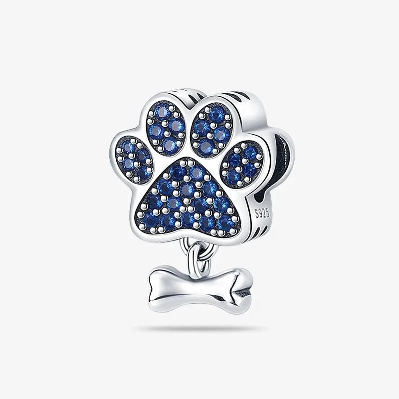 Copper Full Diamond Charms Colorful Heart Blooming Rose Round Beads Pendant Fit Original Bracelets Necklace Jewelry