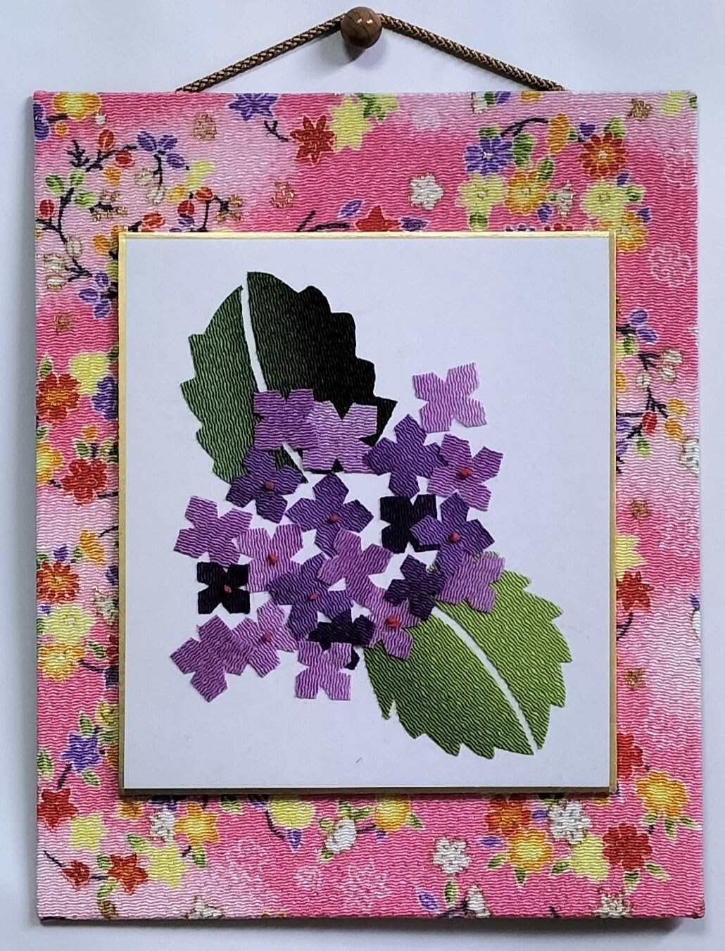 

Collage colored paper handmade kit Chirimen Collage Hydrangea