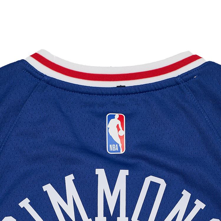 Nike T-Shirt NBA Philadelphia 76ers Simmons 25 Casual Sports Quick-Dry Letter Number Print Breathable Youth Basketball Jersey 3Z2B7BZ2P-76RBS