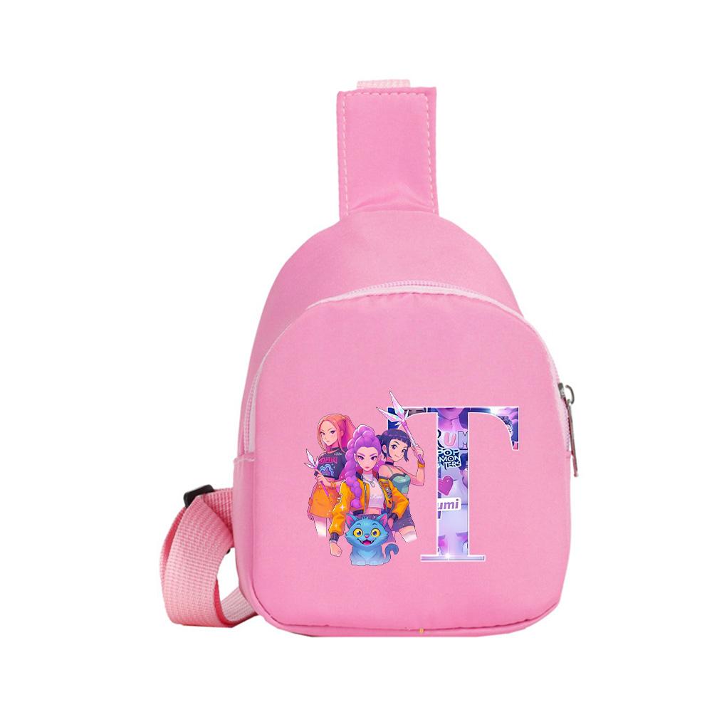 Anime Tegneserie 26 Engelsk Bogstav K-Pop Dæmonjægere Kawaii Brysttaske til Dreng Pige Skuldertaske Studerende Bærbar Crossbody Pung Barn Julegave