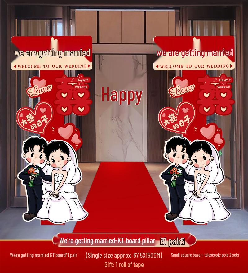 Wedding Balloon Stand Decoration for Courtyard Entrances and Pathways