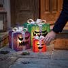 Halloween Light-Up Gift Box Set - 3 Pack Glowing Decorative Boxes for Treats, Party Favors and Holiday Decor