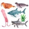 12pcs/bag Simulation Seabed Ocean Animal Model Jellyfish Octopus Seal Dolphin Ornaments Model
